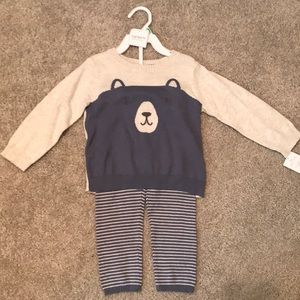 Bear 2-piece sweater and pants outfit (18months)